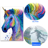 Color Unicorn Horse Wall Poster Canvas Art Prints Painting Decor