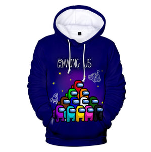 Among Us Game Hoodie 3D Print Long Sleeve Hoody Jumper Unisex for Kids and Adults