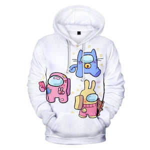 Among Us Game Hoodie 3D Print Long Sleeve Hoody Jumper Unisex for Kids and Adults