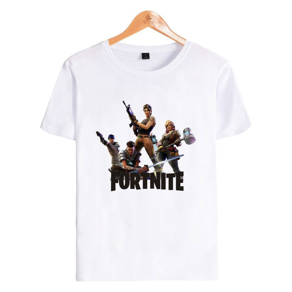 Hot Game Fortnite Print Short Sleeve Cotton T Shirts for Adult Kids
