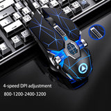 Wired Gaming Mouse 3200DPI Color LED Backlit Optical Computer Mouse