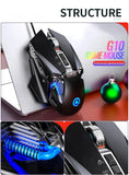 G10 Wired 7 Keys Mechanical Mouse 7200DPI RGB Backlight Computer Gaming Mice