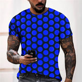 3D Graphic Prints Circle Design Men's T-Shirt Short Sleeve Tops