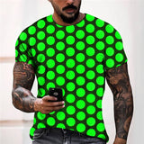 3D Graphic Prints Circle Design Men's T-Shirt Short Sleeve Tops