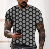 3D Graphic Prints Circle Design Men's T-Shirt Short Sleeve Tops