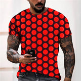 3D Graphic Prints Circle Design Men's T-Shirt Short Sleeve Tops