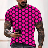 3D Graphic Prints Circle Design Men's T-Shirt Short Sleeve Tops