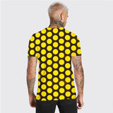 3D Graphic Prints Circle Design Men's T-Shirt Short Sleeve Tops