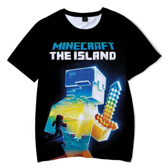 Minecraft 3D All Print Casual T-Shirts Unisex for Adults & Kids