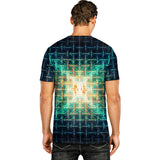 3D Graphic Prints Falshing Light Design Men's T-Shirt Short Sleeve Tops
