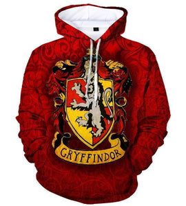Harry Potter Gryffindor Hoodie 3D All Print Pullover Unisex Sweatshirt
