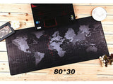 Super Large World Map Gaming Keyboard & Mouse Pad with Stitched Edges