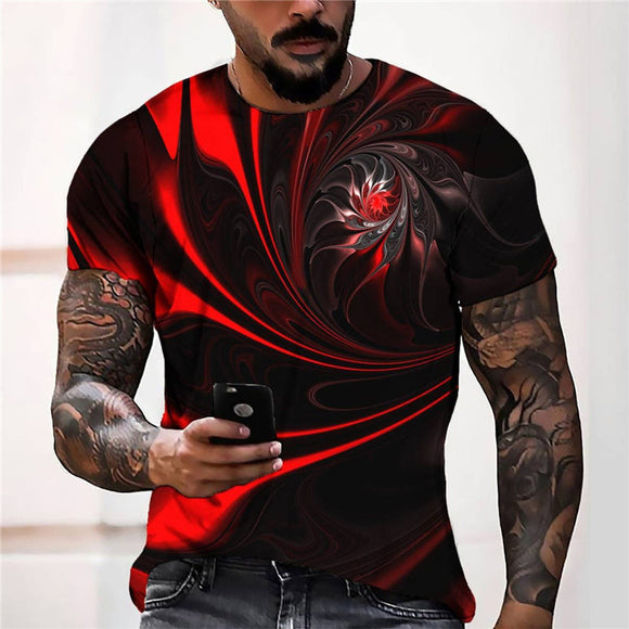 3D Graphic Prints Dazzling Pattern Design Men's T-Shirt Short Sleeve Tops