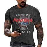 3D Graphic Prints Hard Rock Design Men's T-Shirt Short Sleeve Tops
