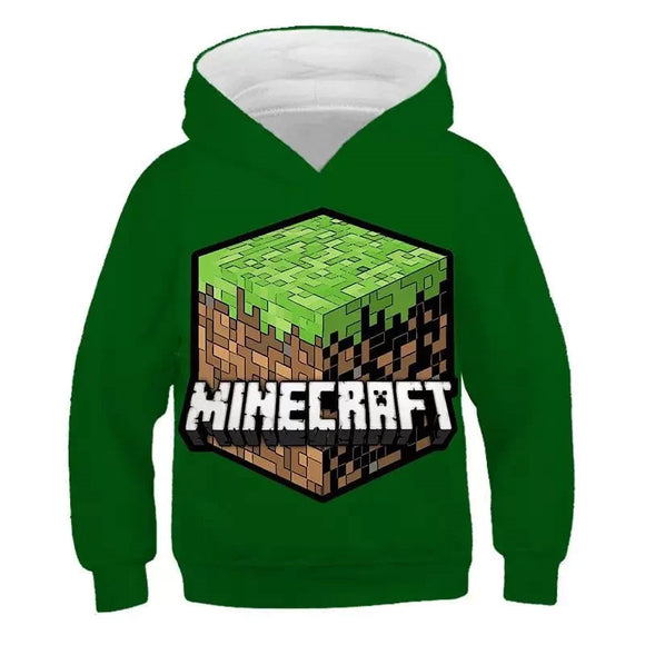 Minecraft Hoodie 3D All Print Sweatshirt Clothing for Kids Youth Adult