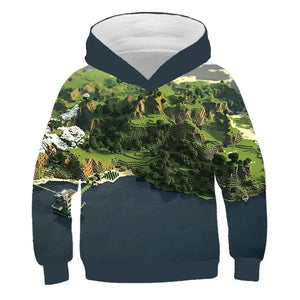 Minecraft Hoodie 3D All Print Sweatshirt Clothing Unisex for Kids & Adult