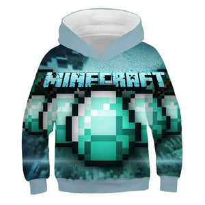 Minecraft Hoodie 3D All Print Sweatshirt Clothing Unisex for Kids & Adult