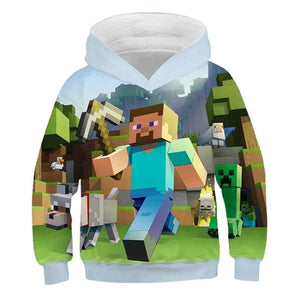 Minecraft Hoodie 3D All Print Sweatshirt Clothing Unisex for Kids & Adult