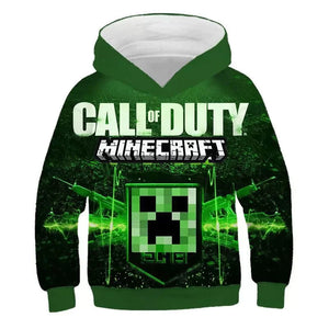 Minecraft Hoodie 3D All Print Sweatshirt Clothing Unisex for Kids & Adult